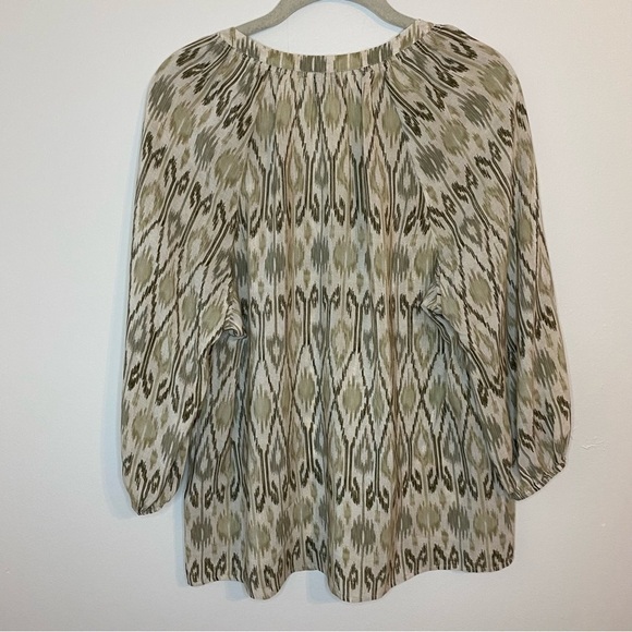 Joie Addy B Fatigue Silk Ikat Pullover Blouse - Picture 8 of 9
